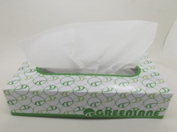 Green facial tissue box